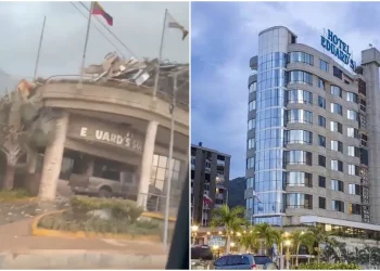 Hotel desaba após terremoto na Venezuela. Veja antes e depois. Vídeo