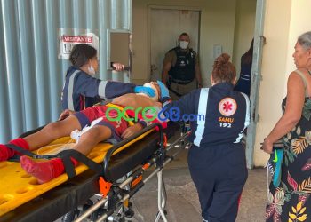 Atropelamento por ônibus deixa criança de 9 anos ferida na Estrada do Calafate