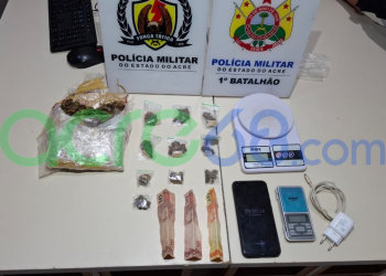 Força Tática prende jovem com mais de 300 gramas de skank em Rio Branco
