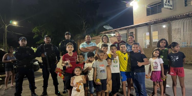 Ação Social da RP 101 Encanta Crianças e Aproxima Polícia Militar da Comunidade nos Bairros Base e Papoco