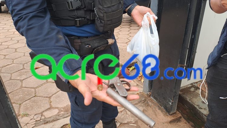 Força Tática apreende espingarda artesanal calibre .28 e prende suspeito no bairro Cidade Nova