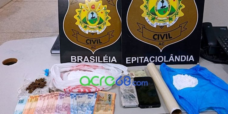 ​Operação da Polícia Civil resulta em prisão de foragido por homicídio e apreensão de drogas em Epitaciolândia
