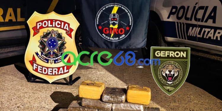 Apreensão de quase 17 quilos de entorpecentes em Epitaciolândia coroa operação conjunta entre Polícia Federal e Polícia Militar