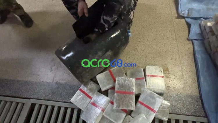 Apreensão no Rio Acre: BOPE e Patrulhamento Ambiental interceptam 100 kg de skank em barco