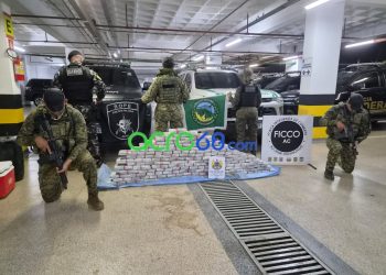 Apreensão no Rio Acre: BOPE e Patrulhamento Ambiental interceptam 100 kg de skank em barco