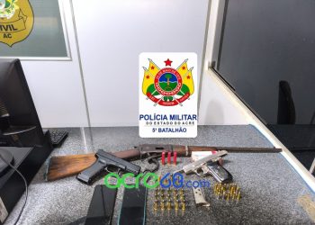 Epitaciolândia: Operação da PM resulta em prisões, apreensão de armas e dezenas de munições após cerco no bairro José Hassem