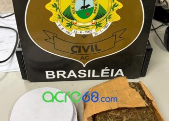 Operação da Polícia Civil resulta em prisão por tráfico e apreensão de quilo de drogas em Brasiléia
