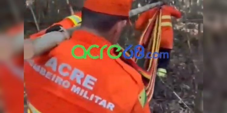 Trabalhador sofre traumatismo craniano após impacto de galho em área de mata em Porto Walter e é resgatado por bombeiros