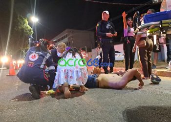 Pedestre é atropelado por moto ao tentar atravessar avenida no Conjunto Procon