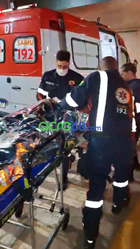 Acidente entre duas motos na estrada de Porto Acre termina com quatro feridos no domingo