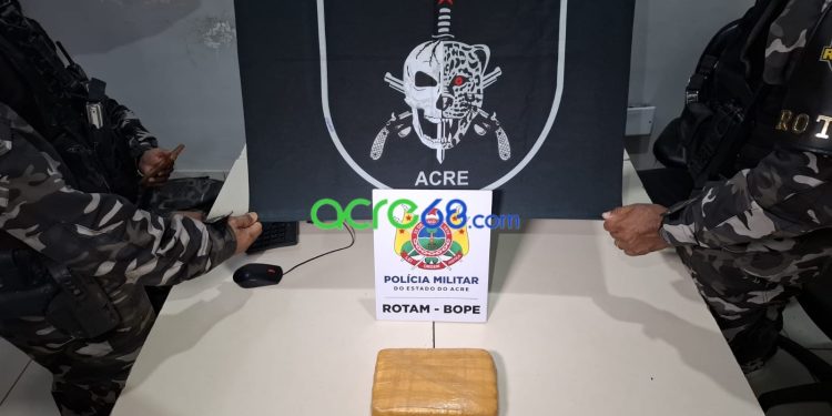 Ação da ROTAM resulta na apreensão de mais de 1 kg de skank enterrado na Vila Acre