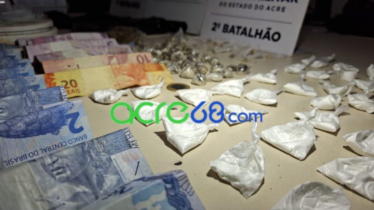Operação conjunta das Forças Táticas resulta na prisão de dois suspeitos, apreensão de pistola israelense e drogas em Rio Branco