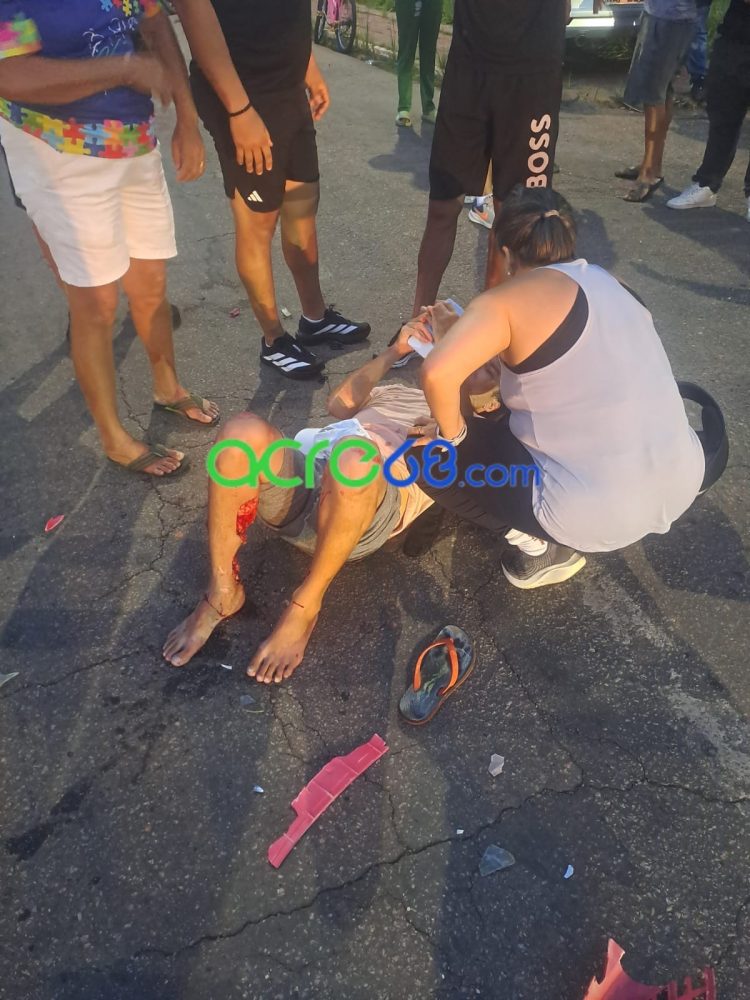 Colisão em frente à sede da PF deixa ciclista com fratura exposta na Via Verde
