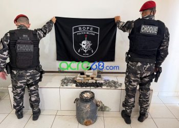 BOPE apreende quase 12 kg de droga ocultos em botijão no bairro Wanderley Dantas