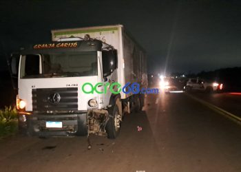 Tragédia na BR-364: homem de 31 anos perde a vida em colisão frontal entre moto e caminhão em Rio Branco