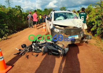 Colisão frontal mata jovem de 19 anos e deixa a irmã em estado grave na Linha 7, em Acrelândia