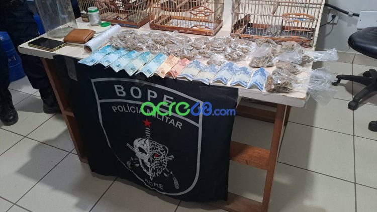Dupla é presa com skank, dinheiro e aves silvestres durante ação policial no Eldorado