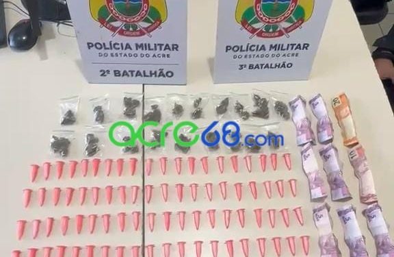 Ação da Força Tática resulta em prisão por tráfico de drogas e apreensão de entorpecentes no bairro Vitória, na Capital
