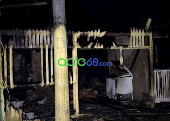 Incêndio de grandes proporções consome três residências e mobiliza moradores na comunidade do Papoco, em Rio Branco