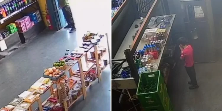 Menino se desespera e reza durante assalto à adega da família em SP. Vídeo